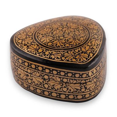 Alternate image for Heart-Shaped Leaf-Themed Papier Mache Wood Decorative Box Loving Vine