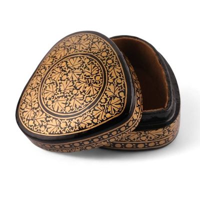 Alternate image for Heart-Shaped Leaf-Themed Papier Mache Wood Decorative Box Loving Vine