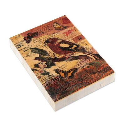 Alternate image for Nature-Inspired Hand-Carved Decorative Box Made in India Sylvan Unison