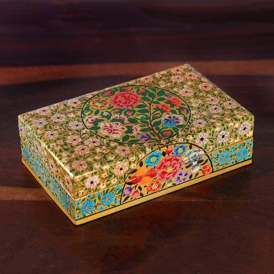 Alternate image for Small-Sized Hand-Painted Floral Papier Mache Decorative Box The Great Spring