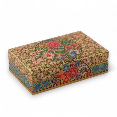 Alternate image for Small-Sized Hand-Painted Floral Papier Mache Decorative Box The Great Spring