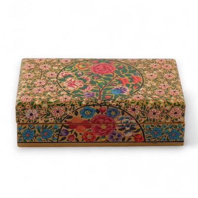 Alternate image for Small-Sized Hand-Painted Floral Papier Mache Decorative Box The Great Spring