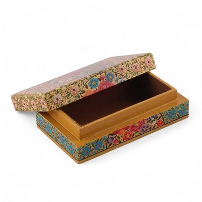 Alternate image for Small-Sized Hand-Painted Floral Papier Mache Decorative Box The Great Spring
