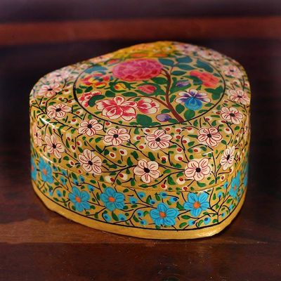 Alternate image for Romantic Spring-Themed Papier Mache Heart Decorative Box The Romantic Spring