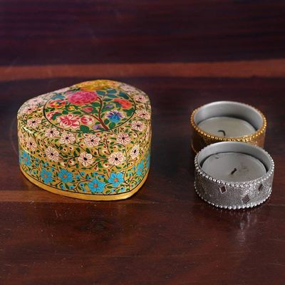 Alternate image for Romantic Spring-Themed Papier Mache Heart Decorative Box The Romantic Spring