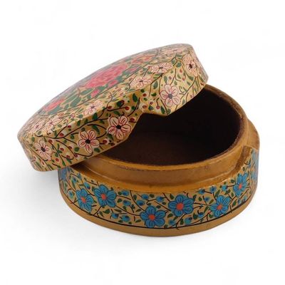 Alternate image for Baroque-Inspired Floral Papier Mache Decorative Box Small The Oval Spring