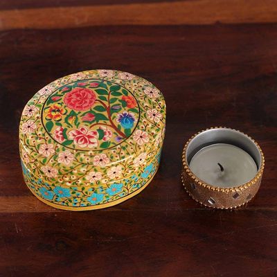 Alternate image for Baroque-Inspired Floral Papier Mache Decorative Box Small The Oval Spring