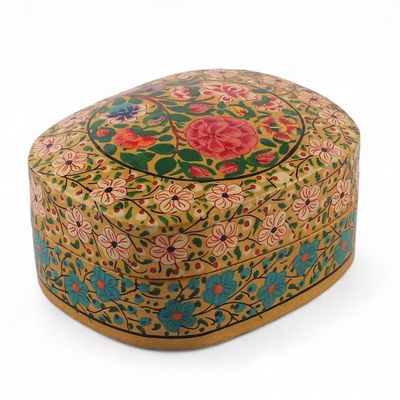 Alternate image for Painted Baroque-Inspired Floral Papier Mache Decorative Box The True Spring