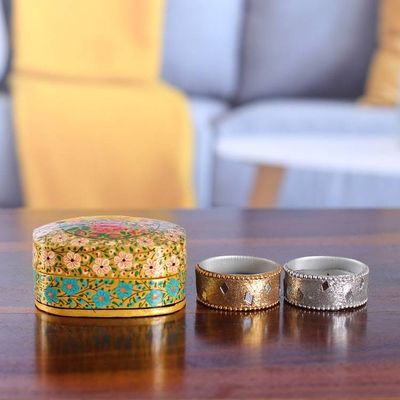 Alternate image for Painted Baroque-Inspired Floral Papier Mache Decorative Box The True Spring