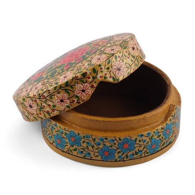 Alternate image for Baroque-Inspired Floral Round Papier Mache Decorative Box The Eternal Spring