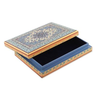 Alternate image for Folk Art Floral Weeping Willow Wood Decorative Box in Blue Nocturnal Petals