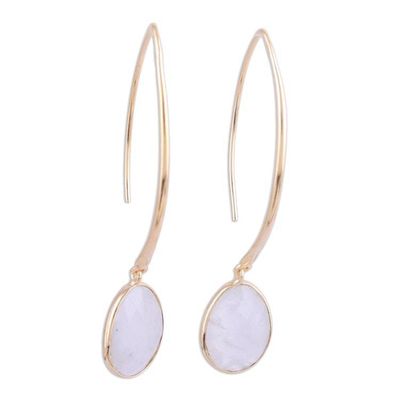 Alternate image for Rainbow Moonstone Earrings in 18k Gold Plated Silver Rainbows End