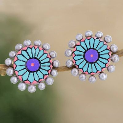 Alternate image for Artisan Crafted Ceramic Earrings Bollywood Belle