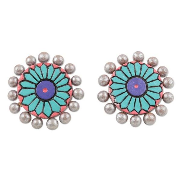 Alternate image for Artisan Crafted Ceramic Earrings Bollywood Belle