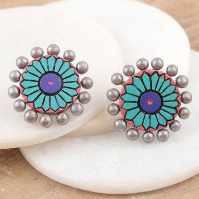 Alternate image for Artisan Crafted Ceramic Earrings Bollywood Belle