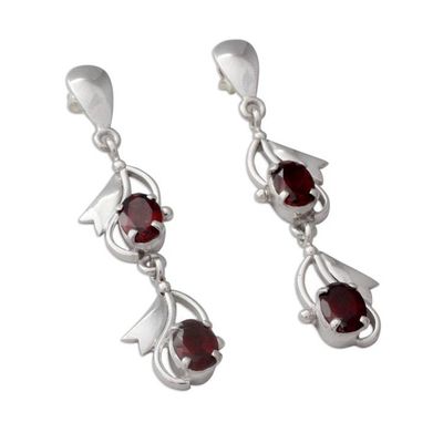 Alternate image for Garnet earrings Buds of Passion