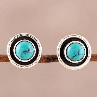 Alternate image for Circular Calcite Stud Earrings from India Graceful Frames