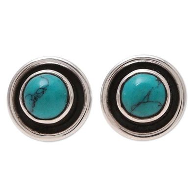 Alternate image for Circular Calcite Stud Earrings from India Graceful Frames