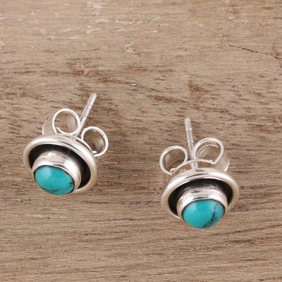 Alternate image for Circular Calcite Stud Earrings from India Graceful Frames