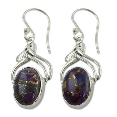 Alternate image for Sterling silver dangle earrings Purple Dew