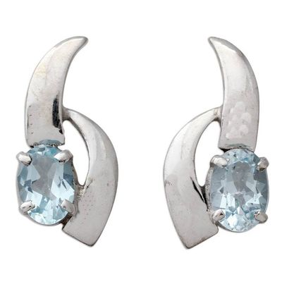 Alternate image for Blue topaz earrings Skylight