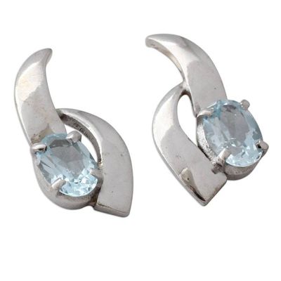 Alternate image for Blue topaz earrings Skylight