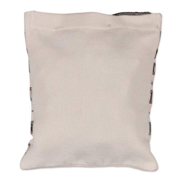 Alternate image for Folk Art-Patterned Ivory and Onyx Cotton Zippered Sling Bag Ivory Medley