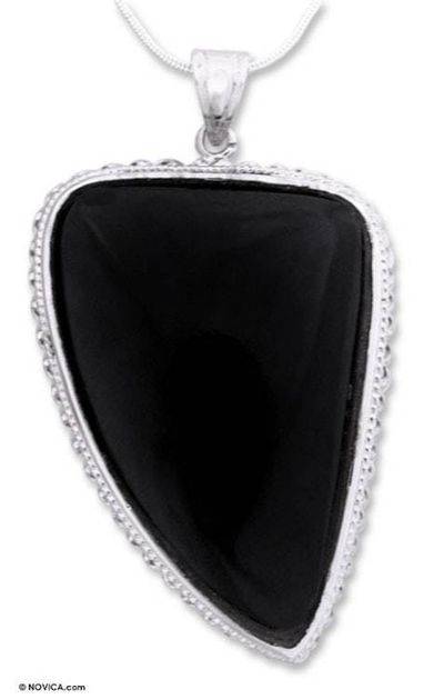 Alternate image for Onyx pendant necklace Enchanted Night