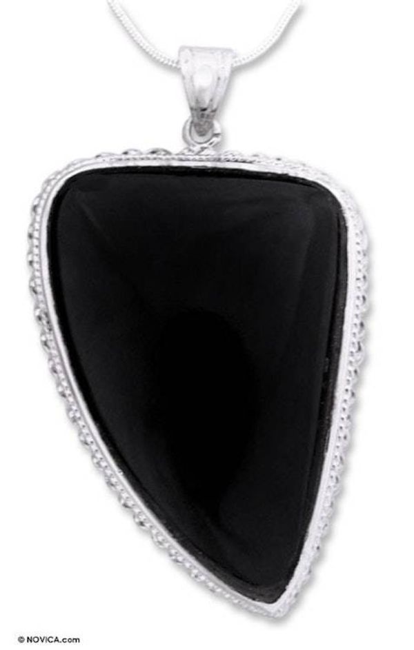 Alternate image for Onyx pendant necklace Enchanted Night