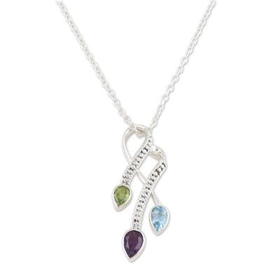 Alternate image for 7-Carat Multi-Gemstone Jewelry Set in a Polished Finish Paradisiacal Fusion