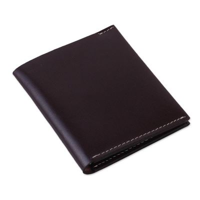 Alternate image for 100 Espresso Leather Bi-Fold Card Holder Wallet for Men Dauntless Espresso