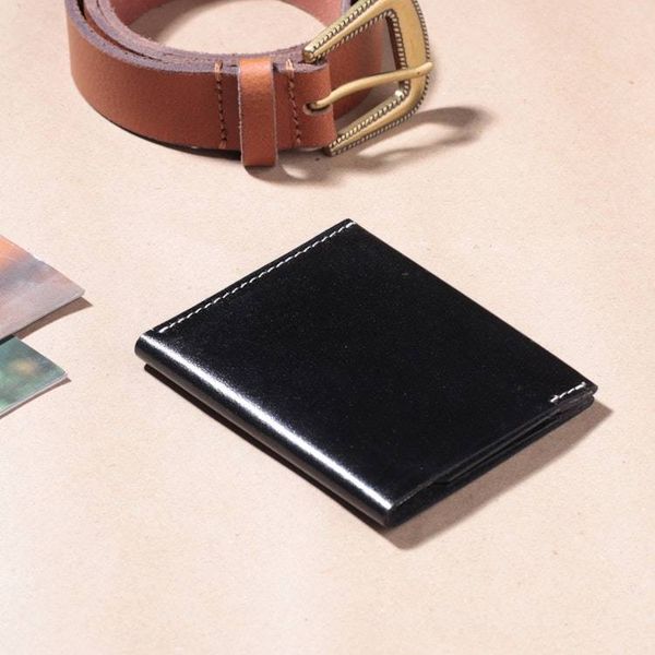 Alternate image for Mens 100 Leather Bi-Fold Card Holder Wallet in Jet Black Dauntless Jet Black