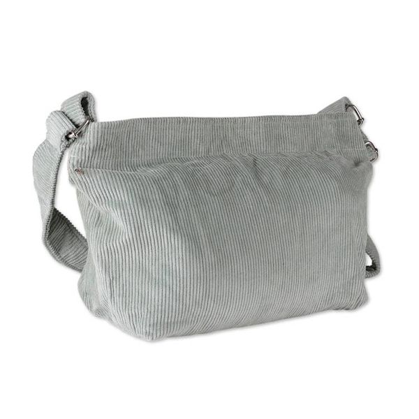 Alternate image for Jade 100 Cotton Corduroy Shoulder Bag with Adjustable Strap Jade Elegance
