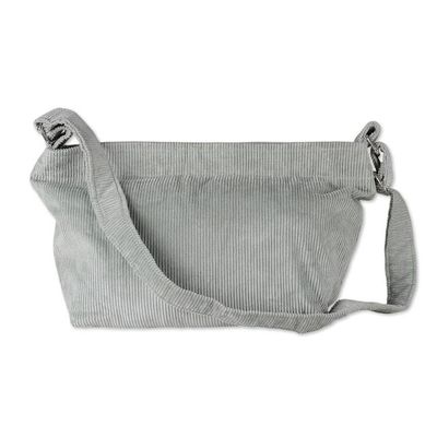 Alternate image for Jade 100 Cotton Corduroy Shoulder Bag with Adjustable Strap Jade Elegance