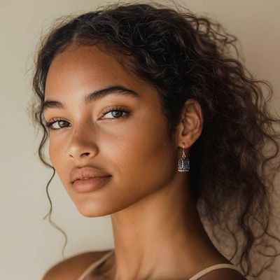 Alternate image for Indian Ghungroo Bell-Inspired Silver Dangle Earrings Vintage Inspiration