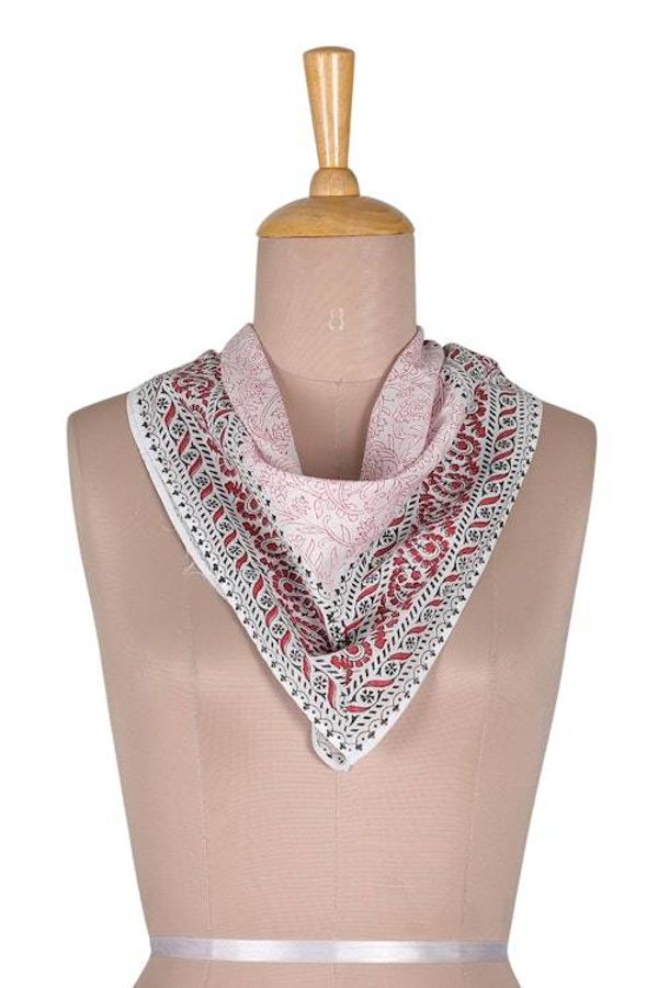 Alternate image for Cotton Bandana with Paisley and Vine Designs Paisley Foliage