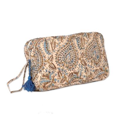 Alternate image for Paisley-Patterned 100 Cotton Travel and Toiletry Bag Set Trendy Traveler