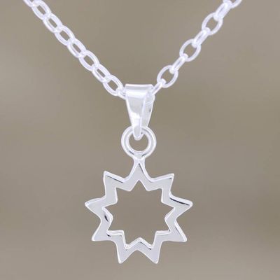 Alternate image for Sterling Silver Pendant Necklace from India Nine Points