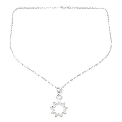 Alternate image for Sterling Silver Pendant Necklace from India Nine Points
