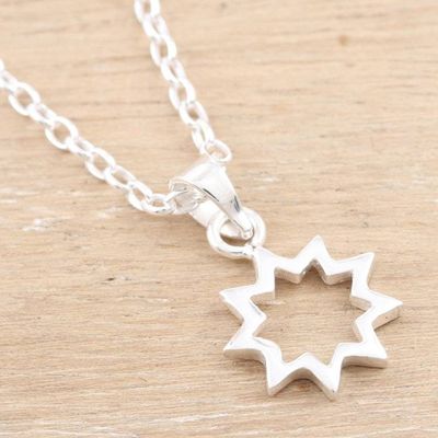 Alternate image for Sterling Silver Pendant Necklace from India Nine Points