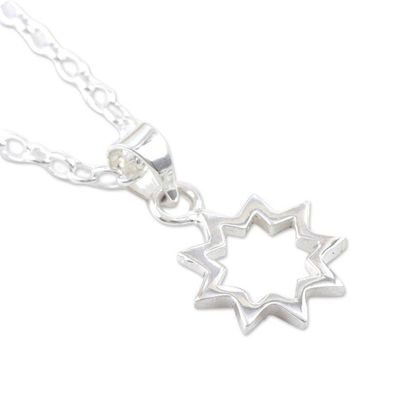 Alternate image for Sterling Silver Pendant Necklace from India Nine Points