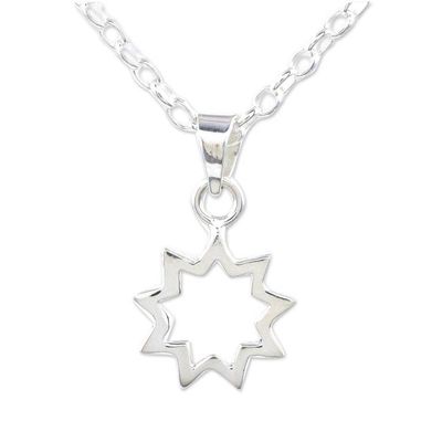 Alternate image for Sterling Silver Pendant Necklace from India Nine Points