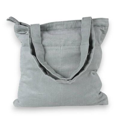 Alternate image for Travel-Friendly Jade Green 100 Cotton Corduroy Tote Bag Casual Style in Jade