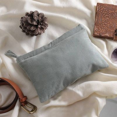 Primary image for Cotton Corduroy Toiletry Case and Travel Pouch in Sage Green Sage Travel