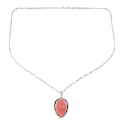 Alternate image for Artisan Crafted Rhodochrosite Pendant Necklace Enthralling