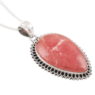 Alternate image for Artisan Crafted Rhodochrosite Pendant Necklace Enthralling