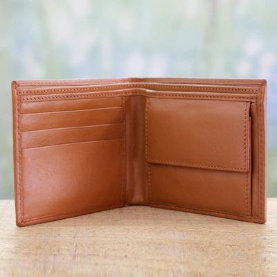 Alternate image for Indian Classic Leather Wallet for Men in Tan Refined Tan