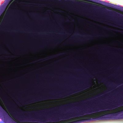 Alternate image for Tote Handbag with Kaleidoscope Motifs from India Pink Kaleidoscope