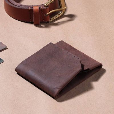 Primary image for Bohemian-Inspired Mahogany 100 Leather Tri-Fold Wallet Mahogany Thoughts
