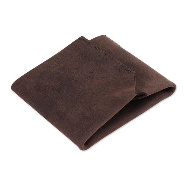 Alternate image for Bohemian-Inspired Mahogany 100 Leather Tri-Fold Wallet Mahogany Thoughts